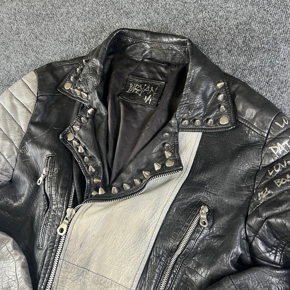Mike‎ Ryan 1/1 Custom Leather Moto Jacket Legendary Love Hand Painted Artwear